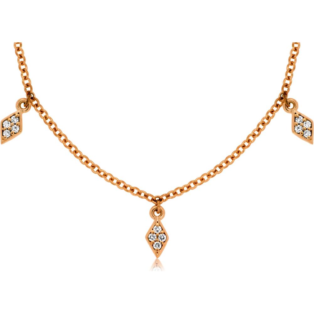 Royal 14K Rose Gold 0.30 Carat Diamond Necklace