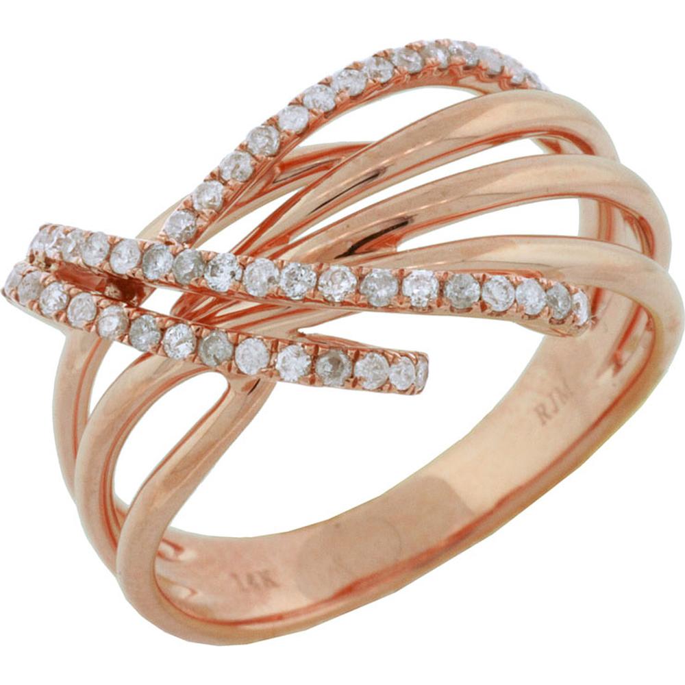 Royal 14K Rose Gold 0.38 Carat Round Diamond Ring