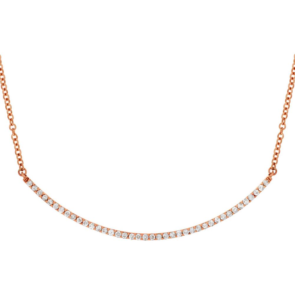 Royal 14K Rose Gold 0.50 Carat Diamond Necklace