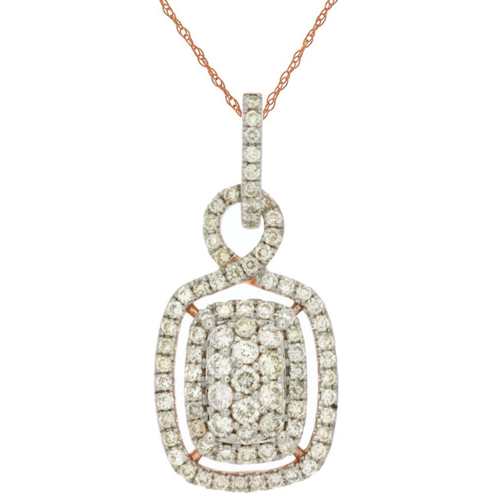 Royal 14K Rose Gold 0.50 Carat Diamond Pendant