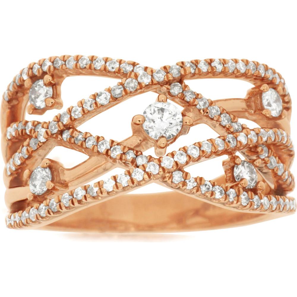 Royal 14K Rose Gold 0.70 Carat Diamond Ring
