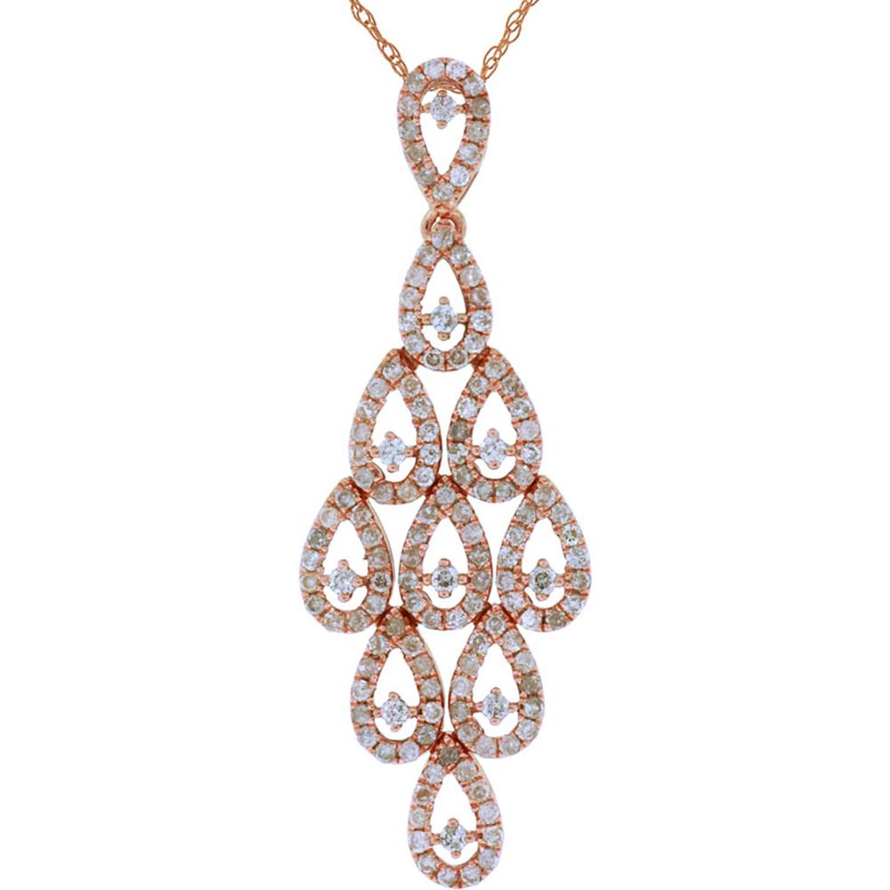 Royal 14K Rose Gold 1.00 Carat Diamond Pendant