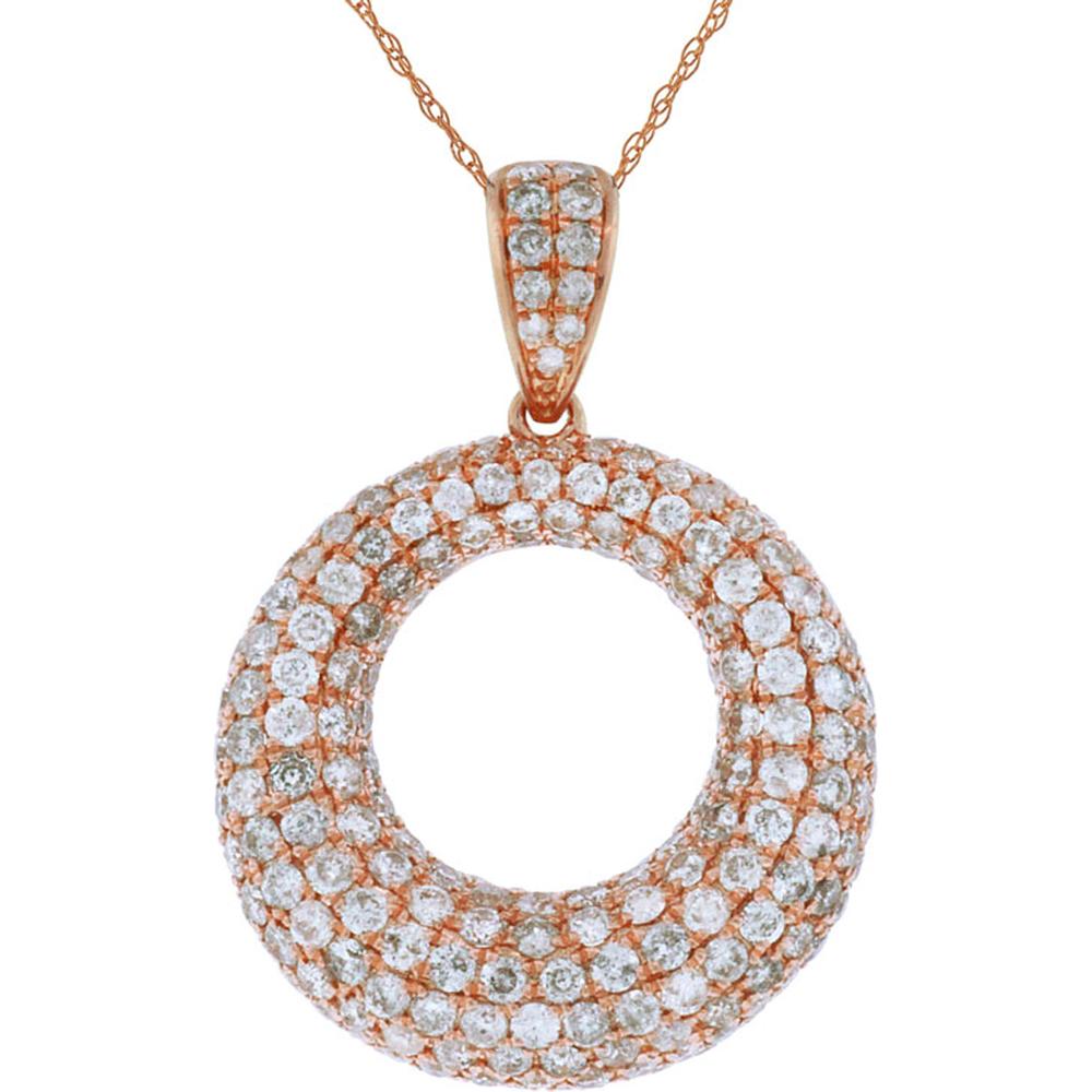 Royal 14K Rose Gold 1.25 Carat Diamond Pendant