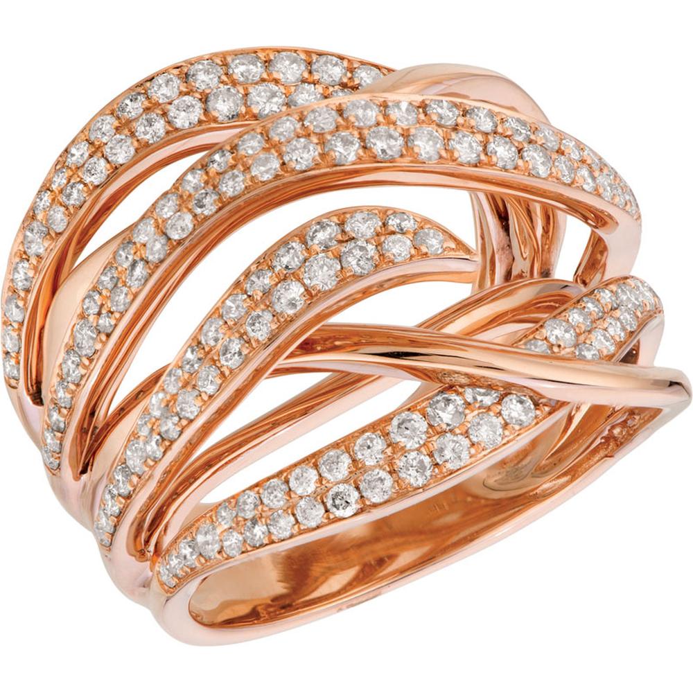 Royal 14K Rose Gold 1.35 Carat Round Diamond Ring