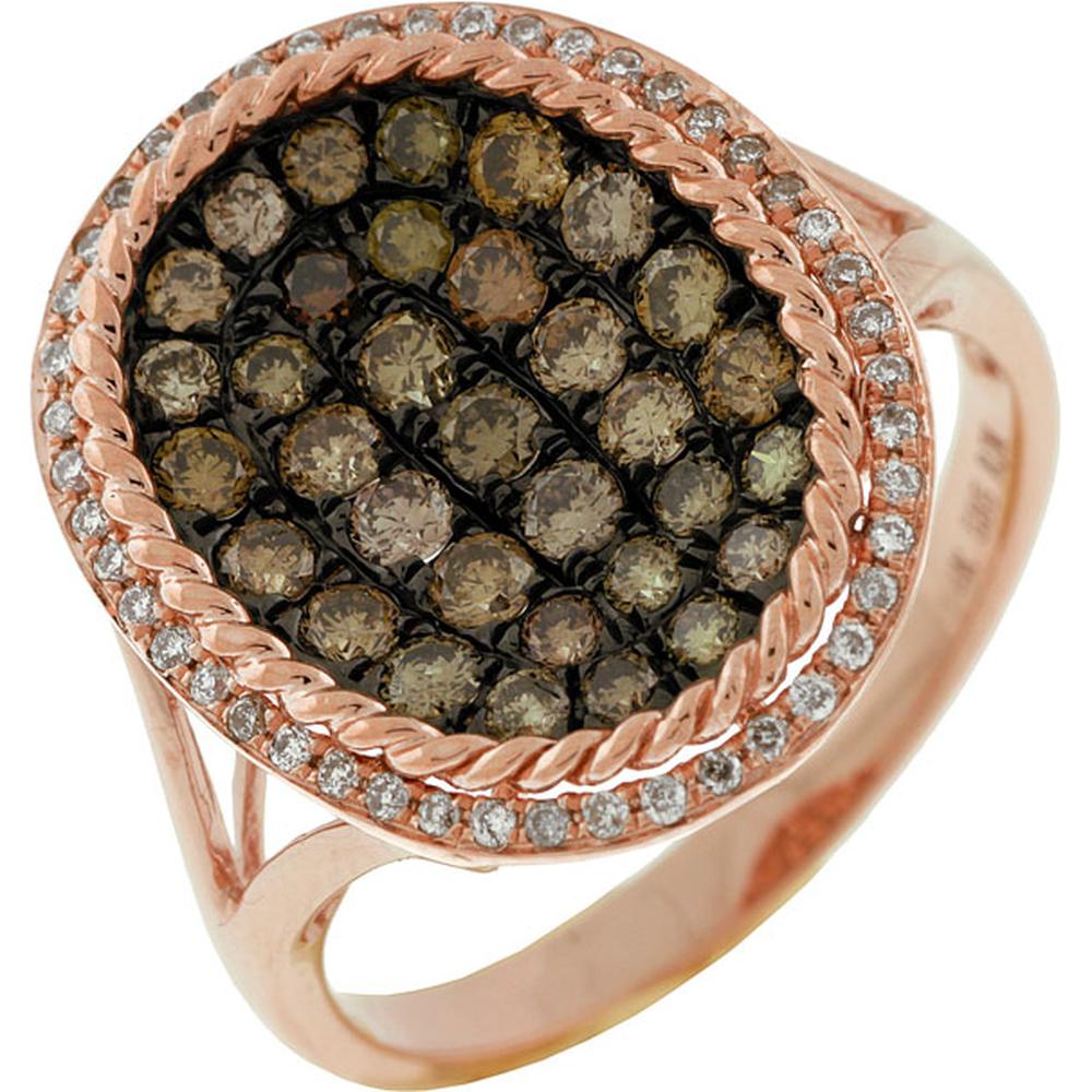 Royal 14K Rose Gold Diamond & Mocha Diamond Ring - 0.15 Carat Diamond, 0.82 Carat Mocha Diamond
