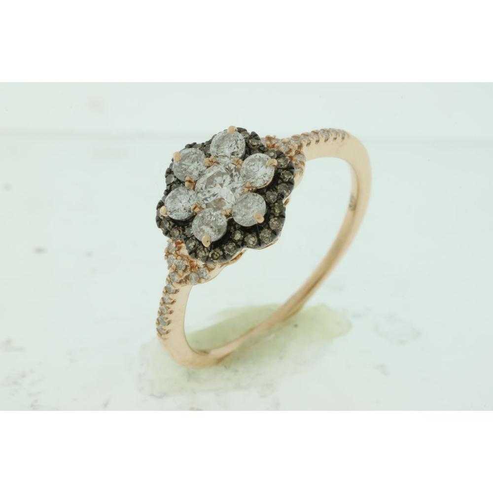 Royal 14K Rose Gold Diamond & Mocha Diamond Ring - 0.60 Carat Total Diamond Weight