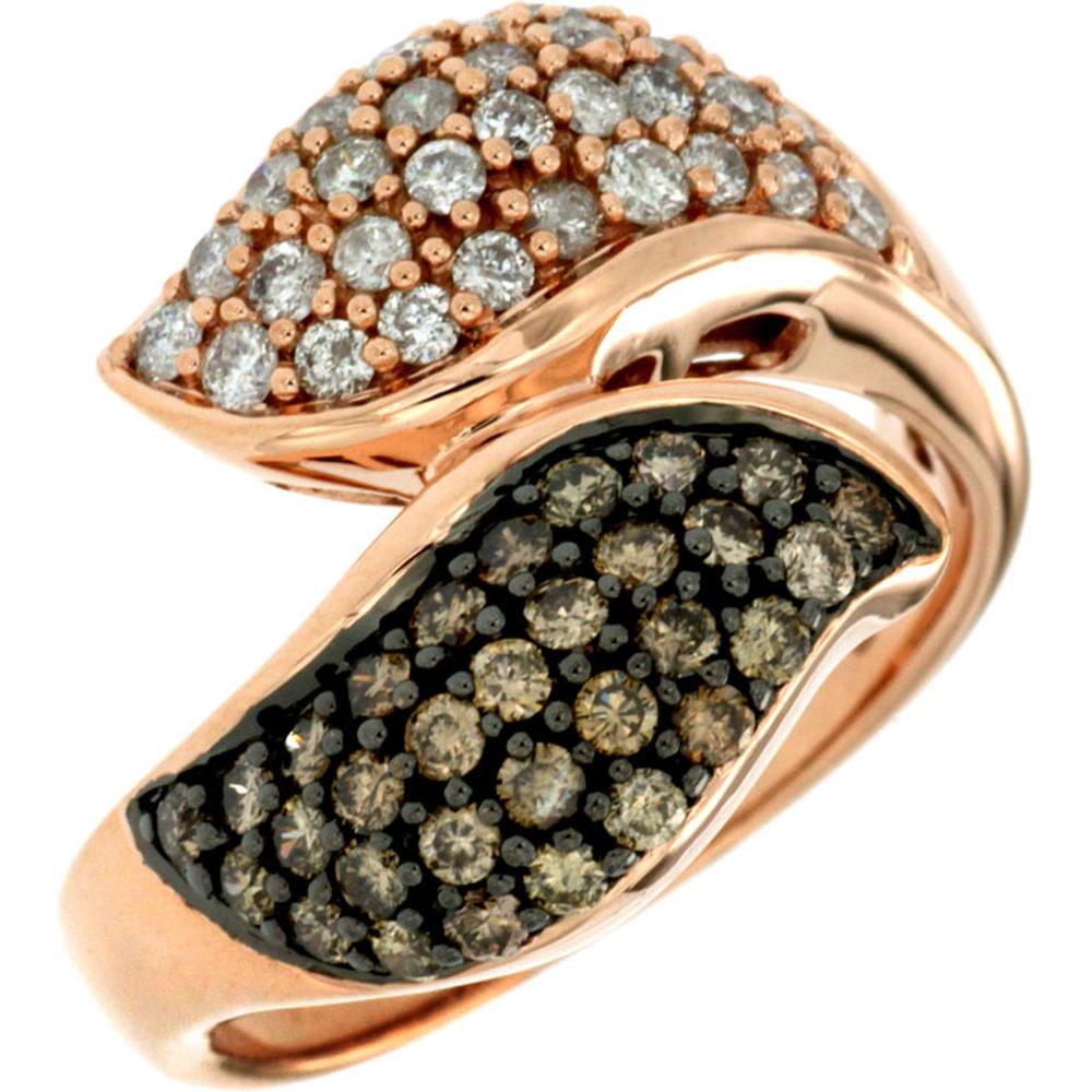 Royal 14K Rose Gold Diamond & Mocha Diamond Ring - 1.00 Carat Total Diamond Weight