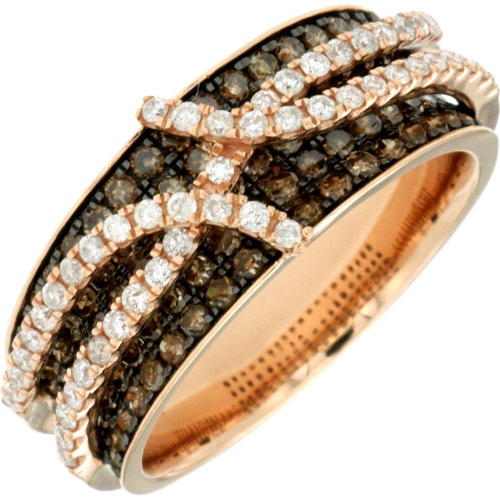 Royal 14K Rose Gold Diamond & Mocha Diamond Ring - 1.32 Carat Total Diamond Weight