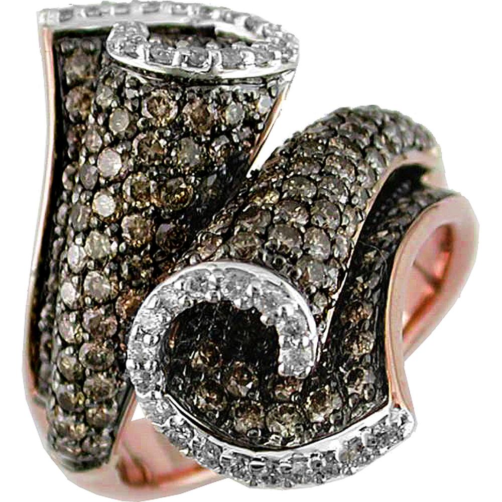 Royal 14K Rose Gold Diamond & Mocha Diamond Ring - Exquisite Elegance