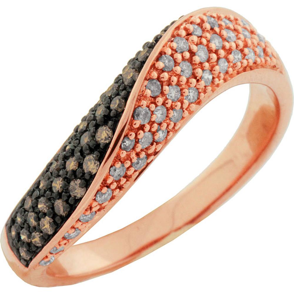 Royal 14K Rose Gold Diamond & Mocha Diamond Ring - Exquisite Elegance