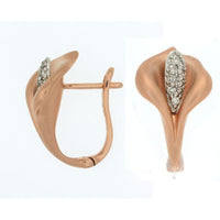 Royal 14K Rose Gold Diamond Earrings - 0.32 Carat Total Diamond Weight
