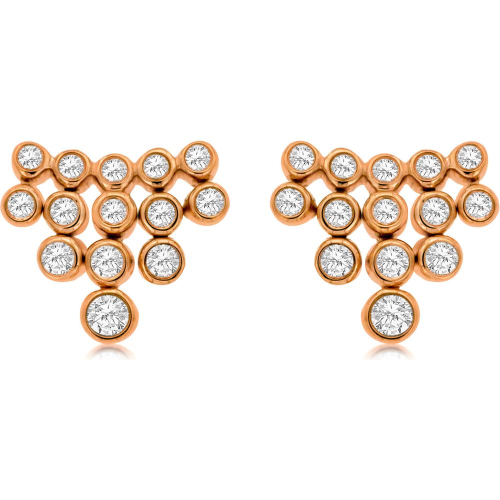 Royal 14K Rose Gold Diamond Earrings - 0.40 Carat Total Diamond Weight