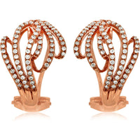 Royal 14K Rose Gold Diamond Earrings - 0.42 Carat Total Diamond Weight