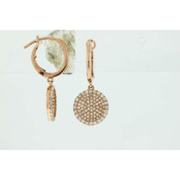 Royal 14K Rose Gold Diamond Earrings - 0.70 Carat Total Diamond Weight