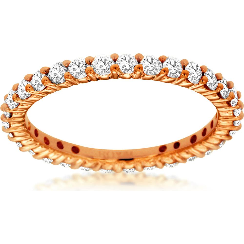 Royal 14K Rose Gold Diamond Eternity Band - 1.15 Carat Total Diamond Weight