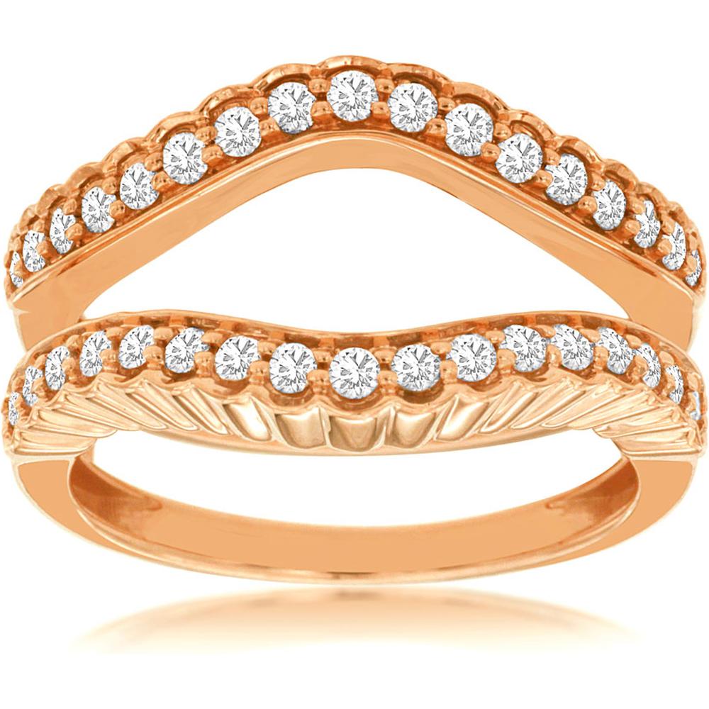 Royal 14K Rose Gold Diamond Insert Ring - 0.50 Carat Diamond Weight