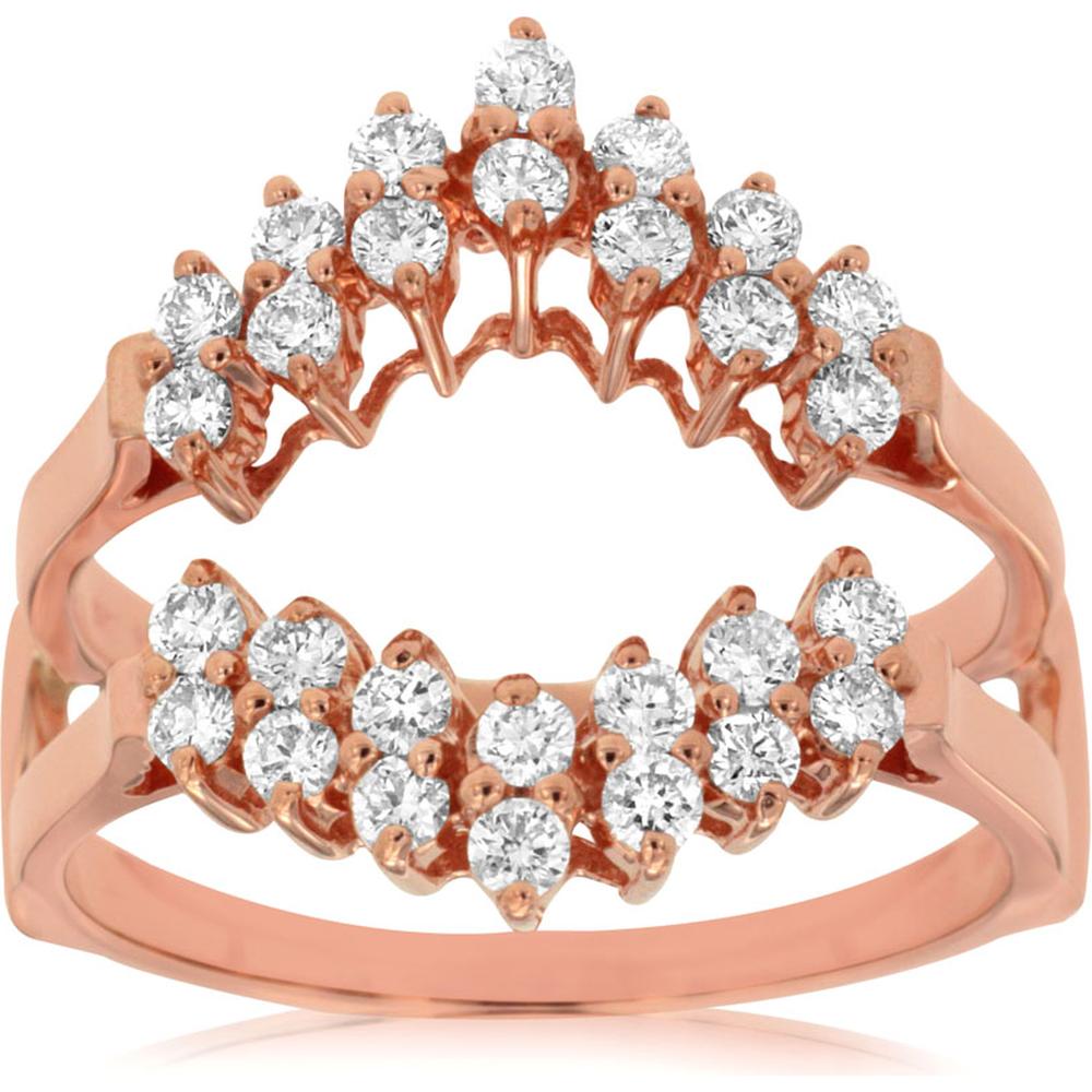 Royal 14K Rose Gold Diamond Insert Ring - 0.65 Carat Total Diamond Weight