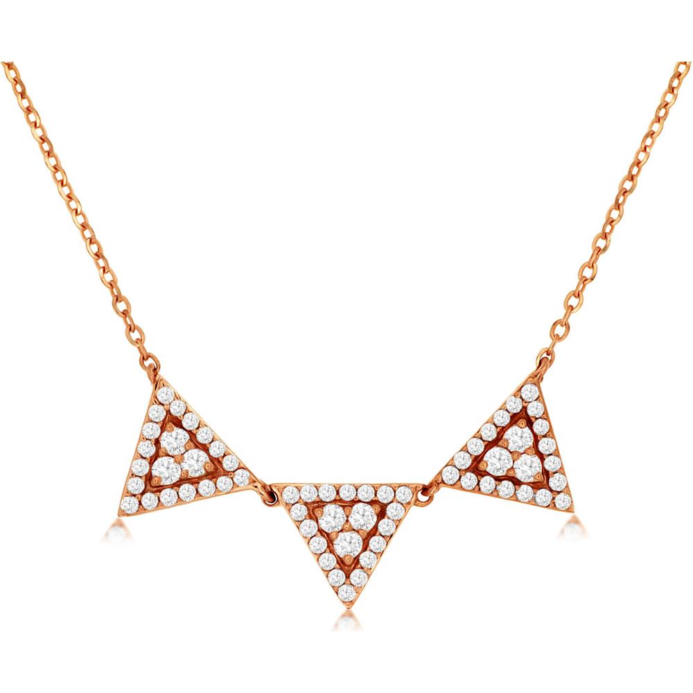 Royal 14K Rose Gold Diamond Necklace - 0.30 Carat Total Diamond Weight