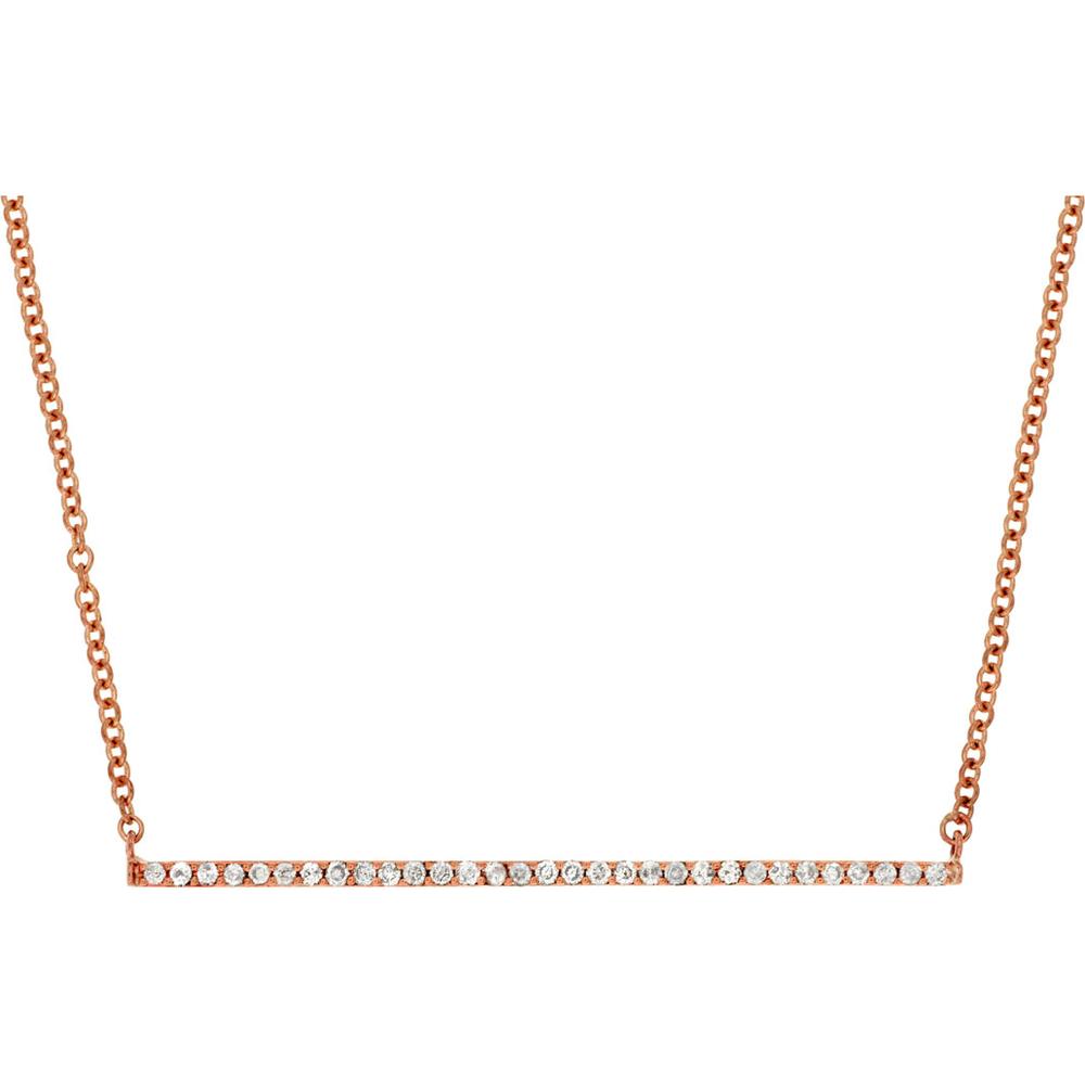 Royal 14K Rose Gold Diamond Necklace - 0.38 Carat Total Diamond Weight