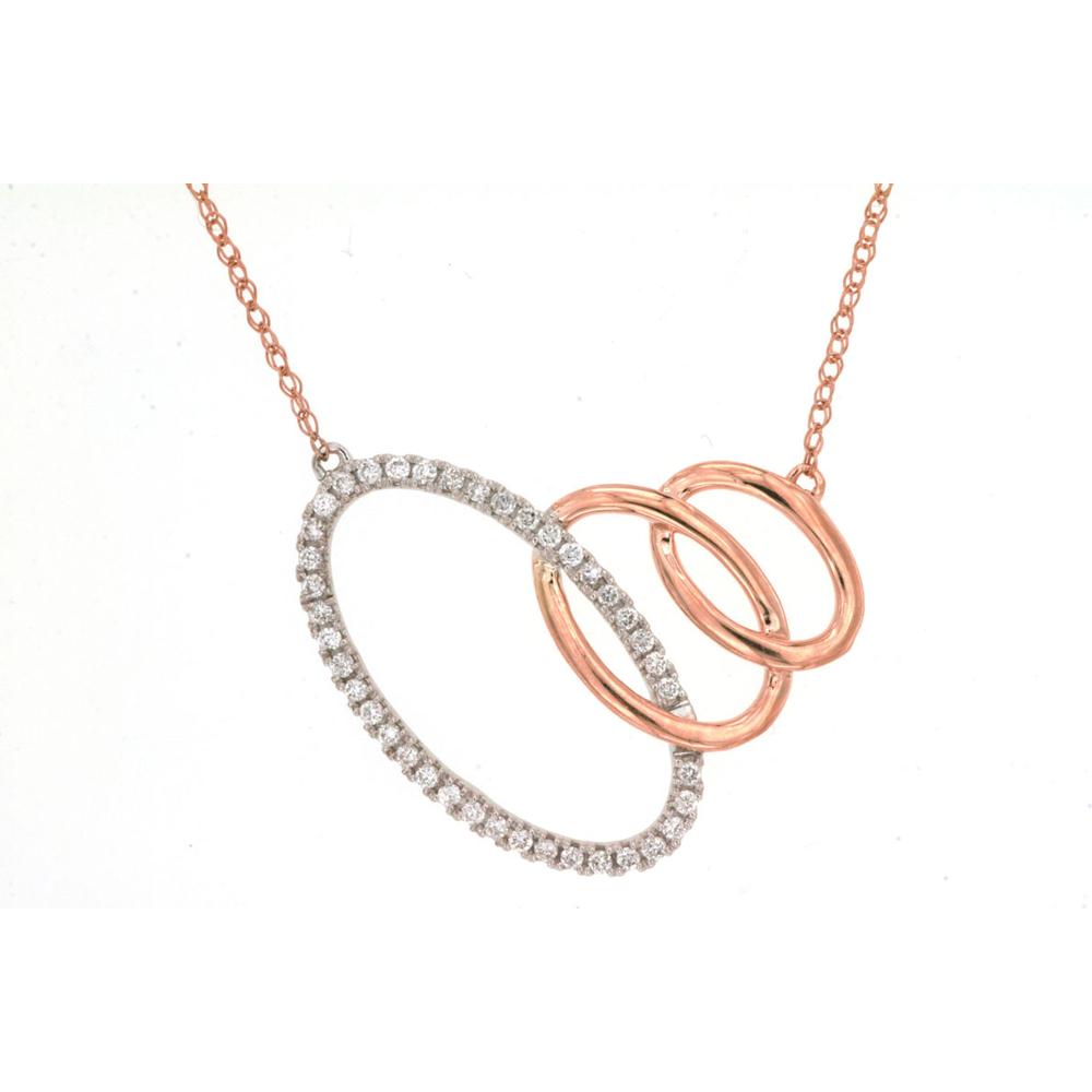 Royal 14K Rose Gold Diamond Necklace - Timeless Elegance in Every Sparkle