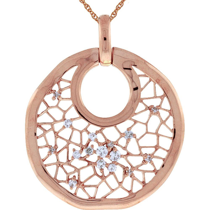 Royal 14K Rose Gold Diamond Pendant - 0.28 Carat Total Diamond Weight