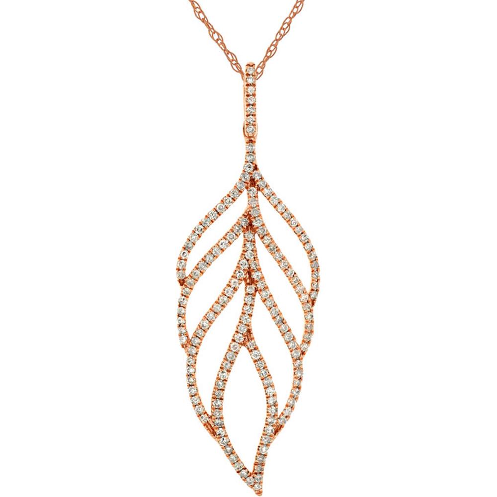 Royal 14K Rose Gold Diamond Pendant - 0.38 Carat