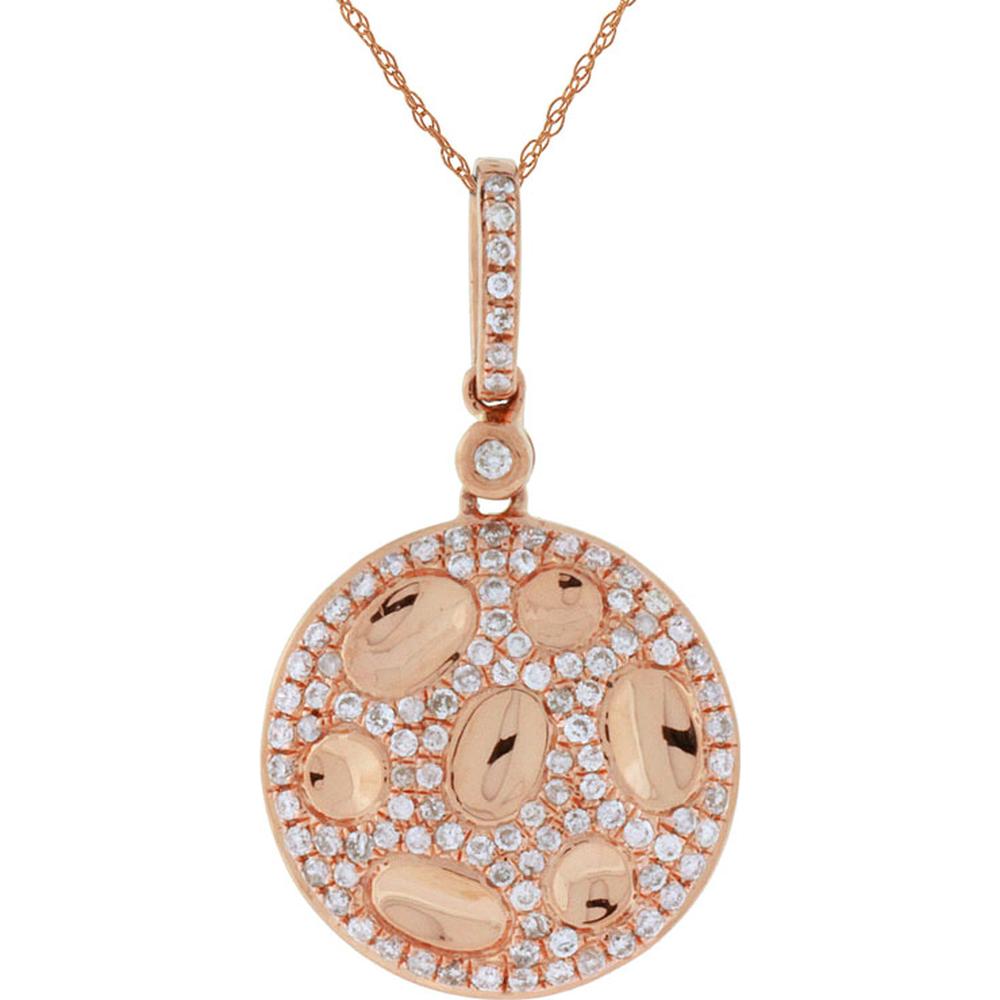 Royal 14K Rose Gold Diamond Pendant - 0.40 Carat Total Diamond Weight