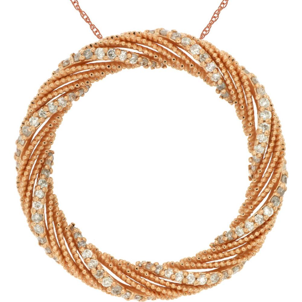 Royal 14K Rose Gold Diamond Pendant - 0.42 Carat