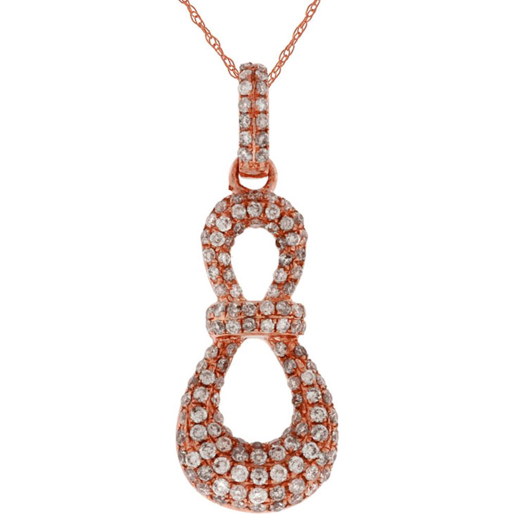 Royal 14K Rose Gold Diamond Pendant - 0.45 Carat