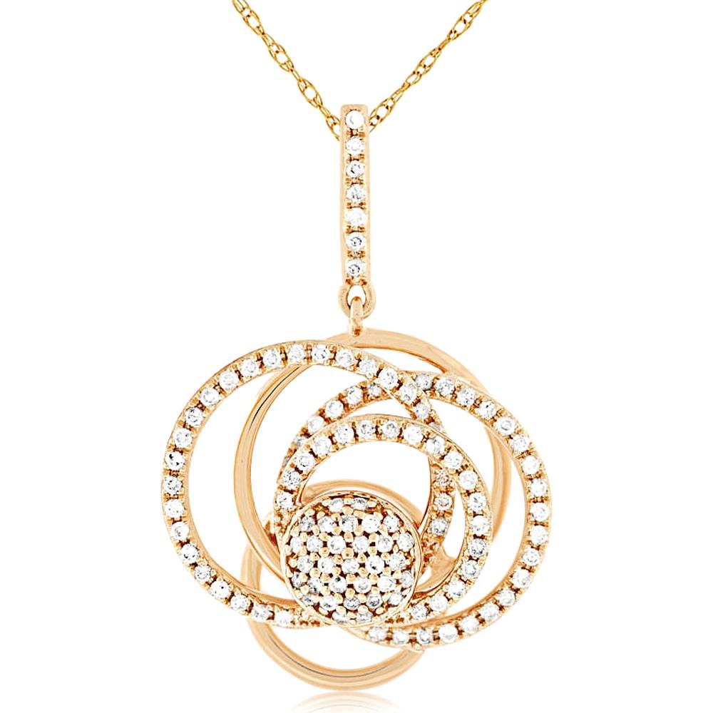 Royal 14K Rose Gold Diamond Pendant - 0.45 Carat