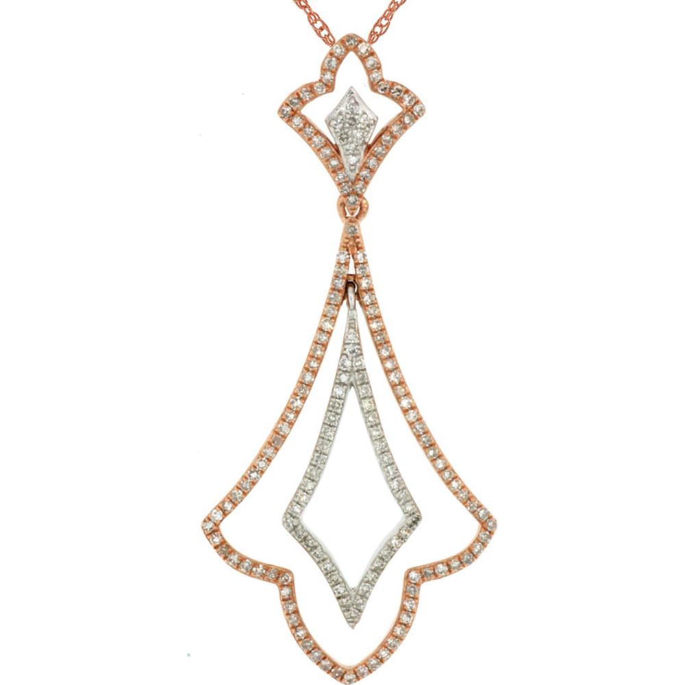 Royal 14K Rose Gold Diamond Pendant - 0.62 Carat Total Weight
