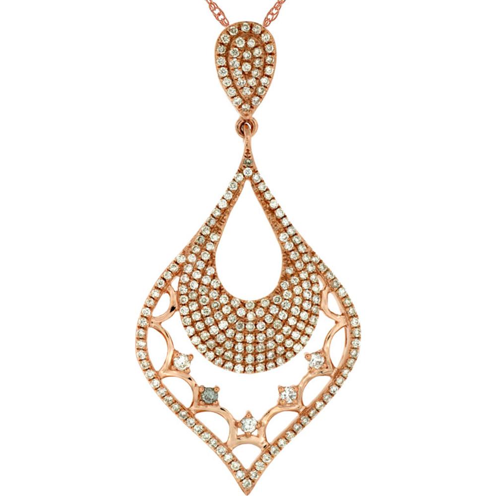 Royal 14K Rose Gold Diamond Pendant - 0.70 Carat Total Weight