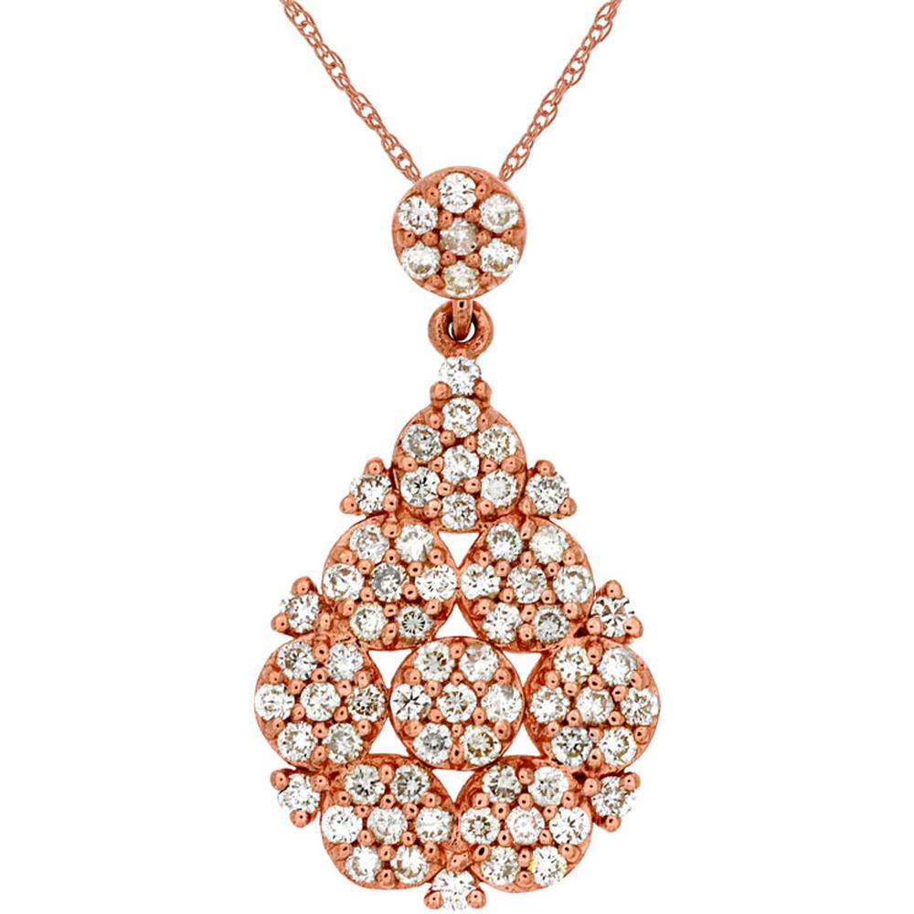Royal 14K Rose Gold Diamond Pendant - Timeless Elegance in Every Sparkle.