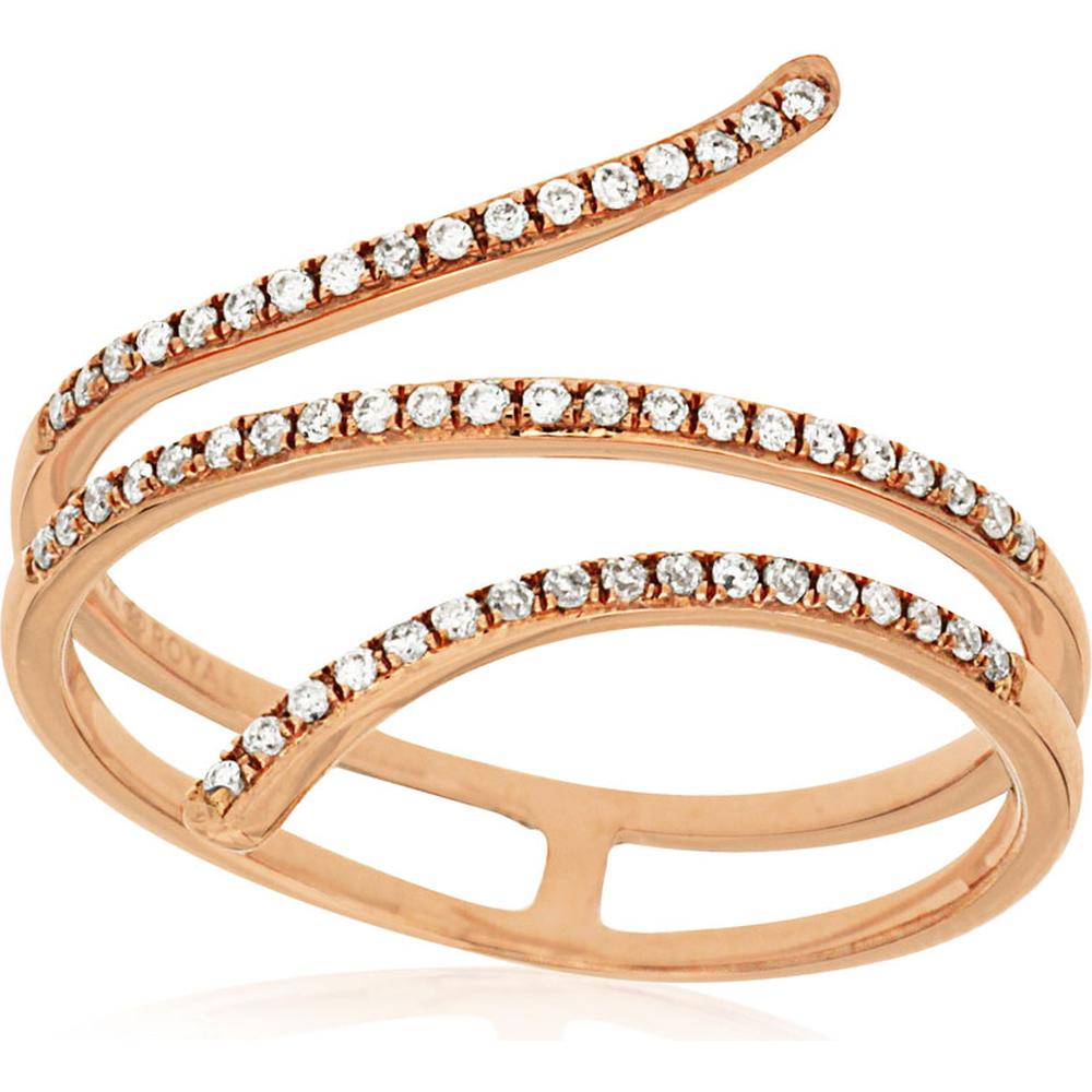 Royal 14K Rose Gold Diamond Ring - 0.16 Carat Total Diamond Weight