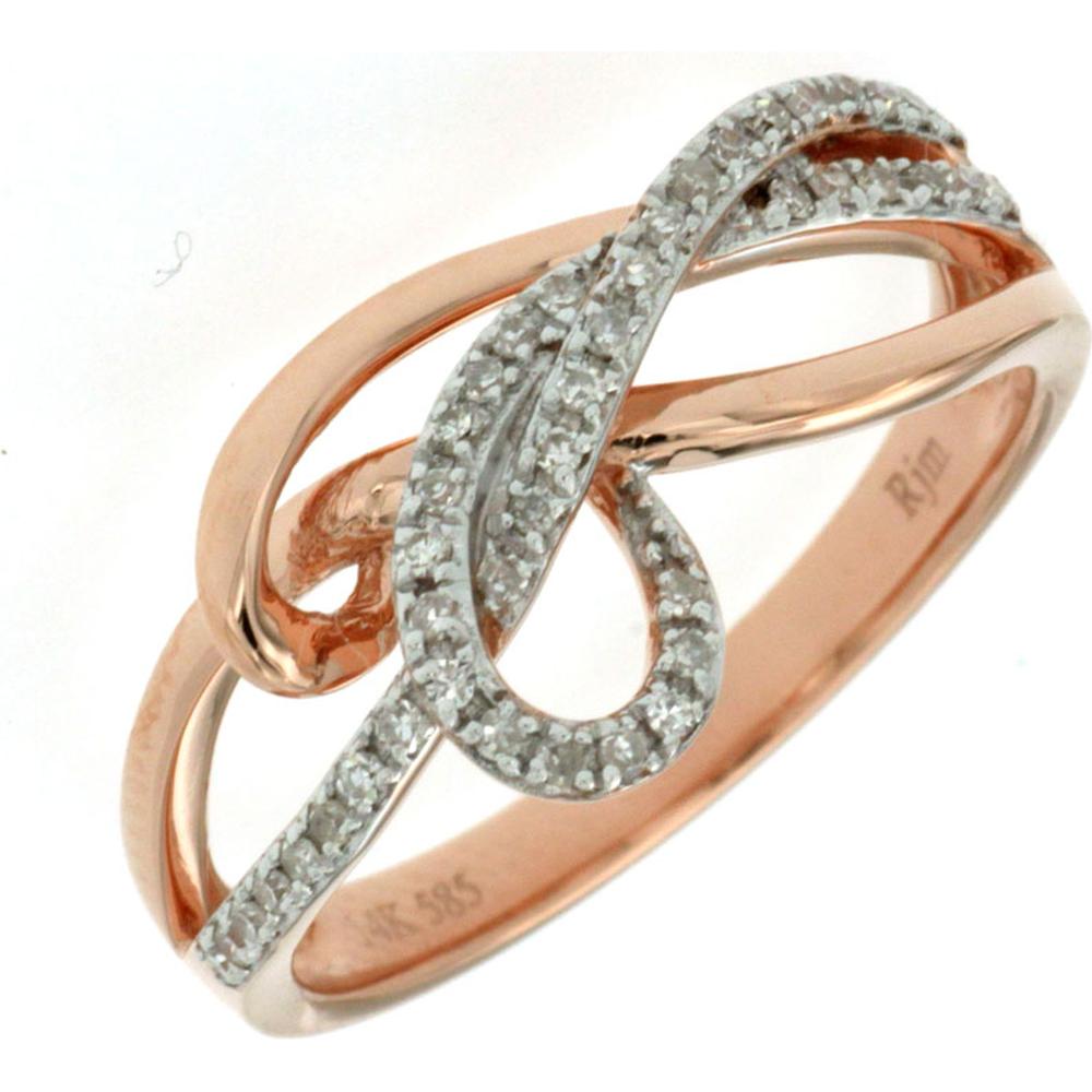 Royal 14K Rose Gold Diamond Ring - 0.17 Carat
