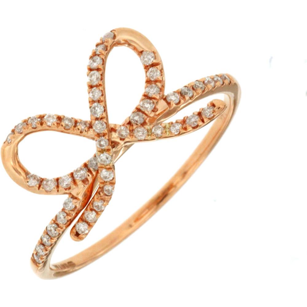 Royal 14K Rose Gold Diamond Ring - 0.21 Carat Total Diamond Weight