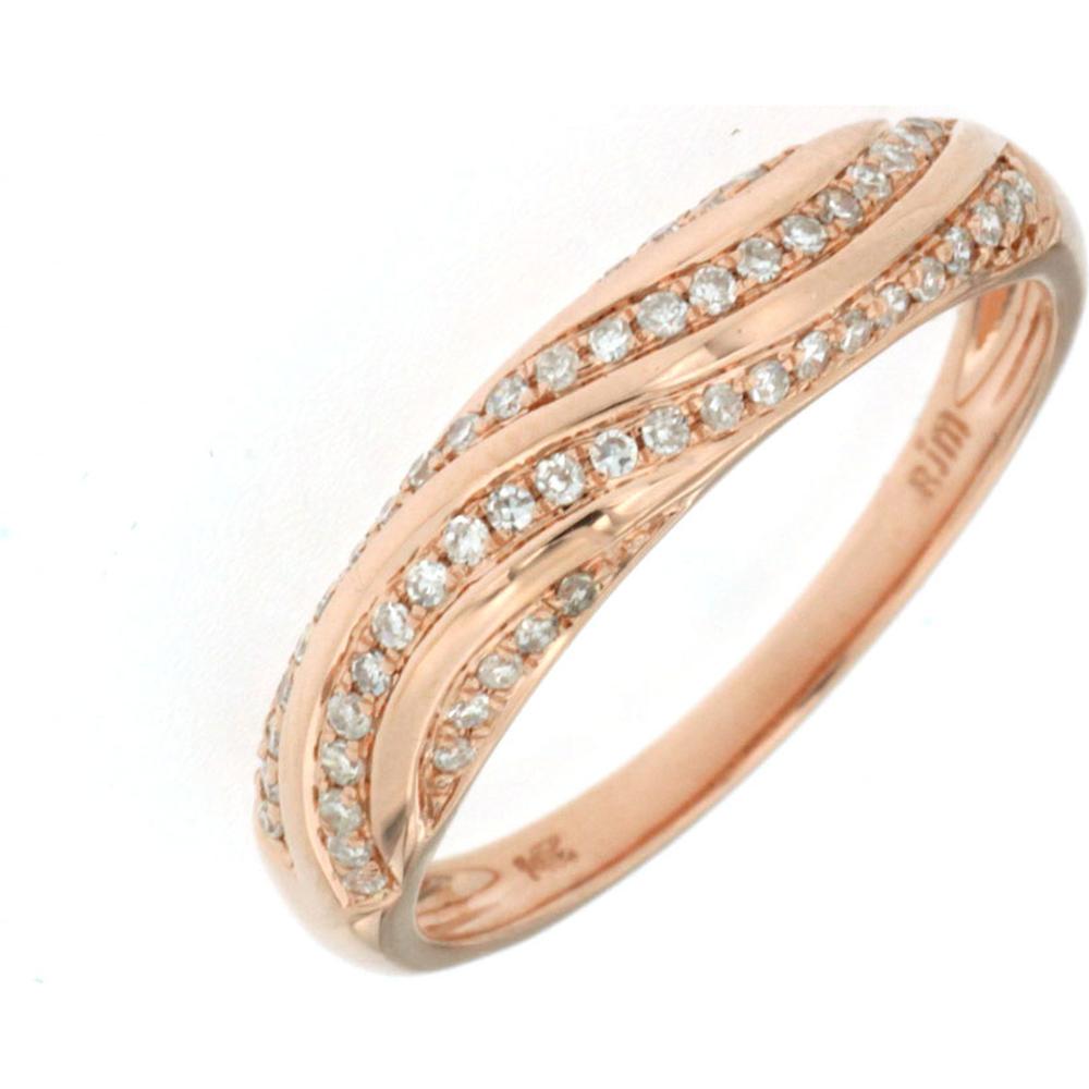 Royal 14K Rose Gold Diamond Ring - 0.22 Carat Total Diamond Weight