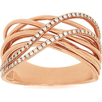 Royal 14K Rose Gold Diamond Ring - 0.22 Carat Total Diamond Weight