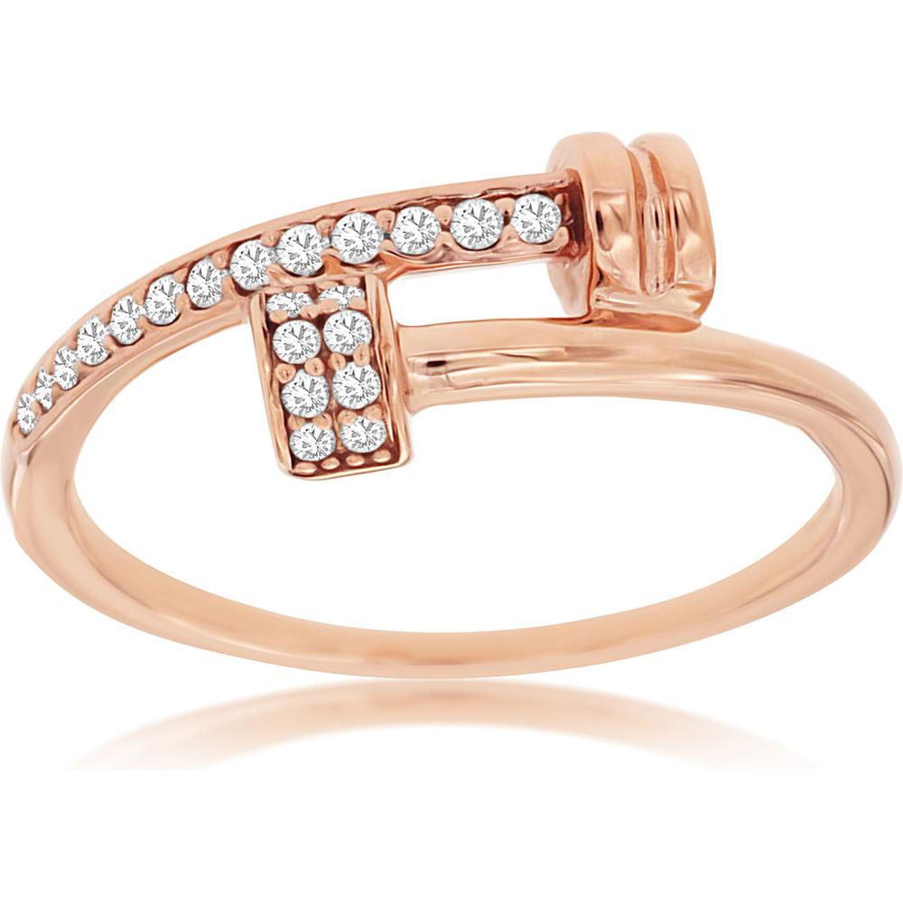 Royal 14K Rose Gold Diamond Ring - 0.22 Carat Total Diamond Weight