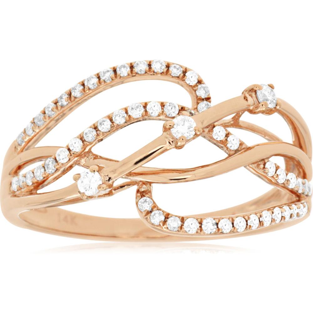 Royal 14K Rose Gold Diamond Ring - 0.25 Carat