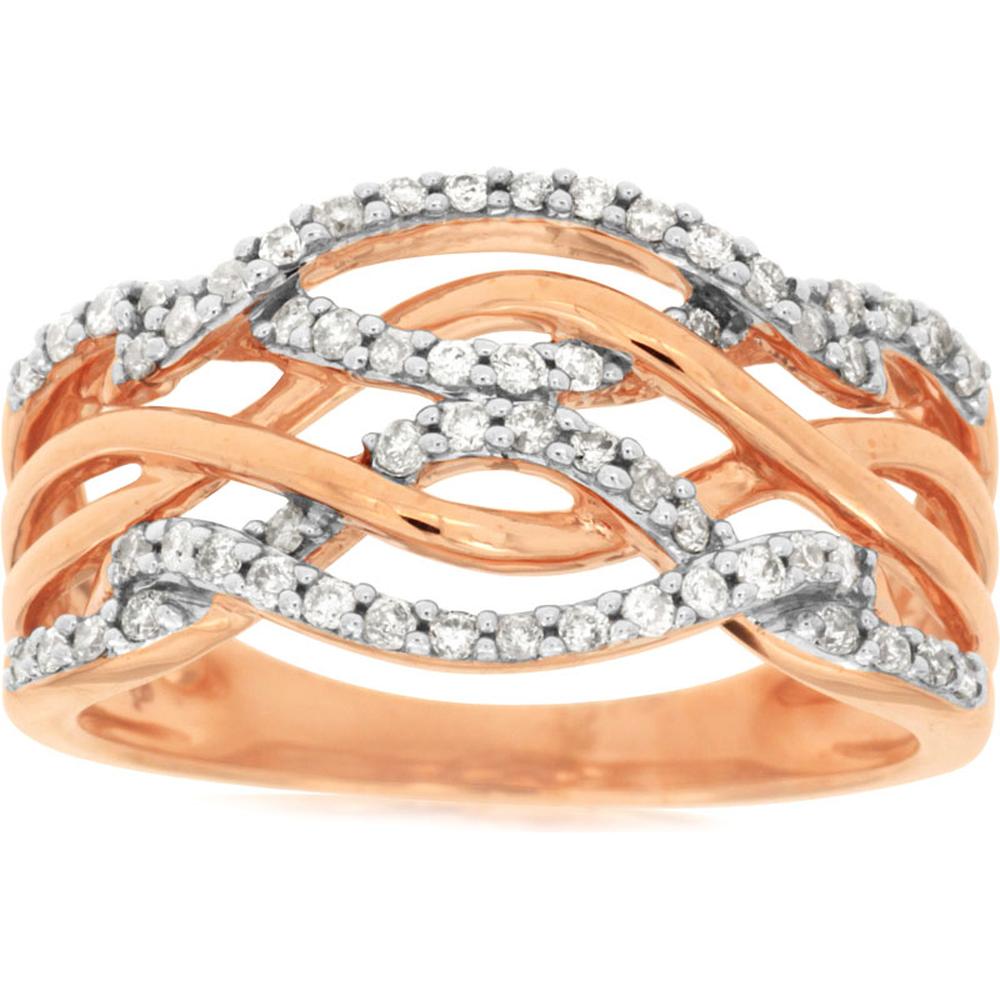 Royal 14K Rose Gold Diamond Ring - 0.33 Carat Total Diamond Weight