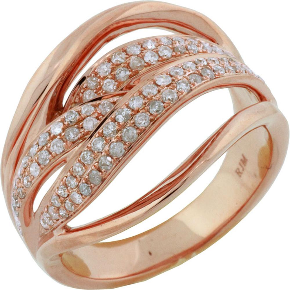Royal 14K Rose Gold Diamond Ring - 0.50 Carat Total Diamond Weight