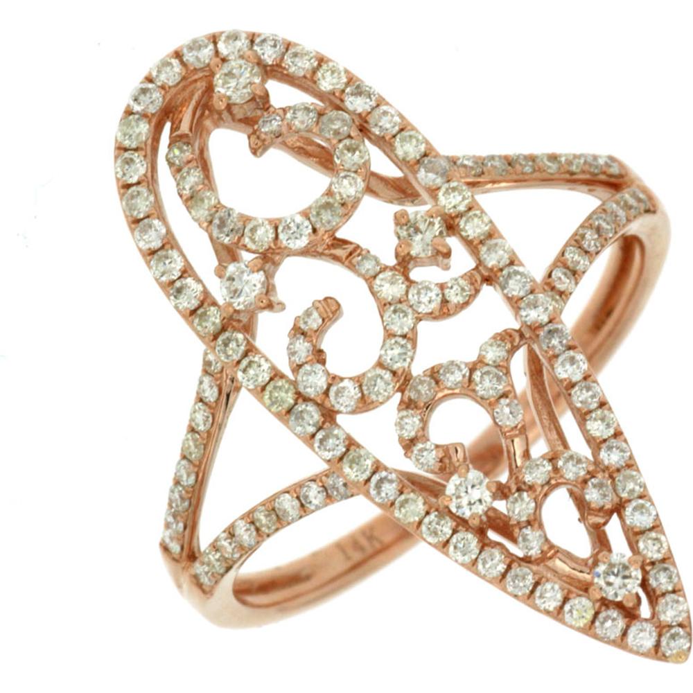 Royal 14K Rose Gold Diamond Ring - 0.62 Carat Diamond