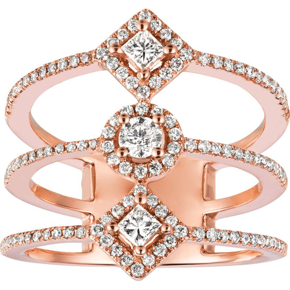 Royal 14K Rose Gold Diamond Ring - 0.75 Carat Total Weight
