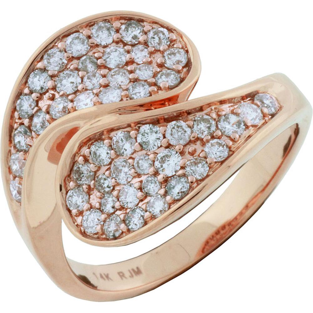 Royal 14K Rose Gold Diamond Ring - 0.90 Carat Round Diamond - Timeless Elegance