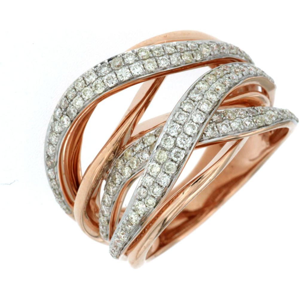 Royal 14K Rose Gold Diamond Ring - 1.00 Carat Total Diamond Weight