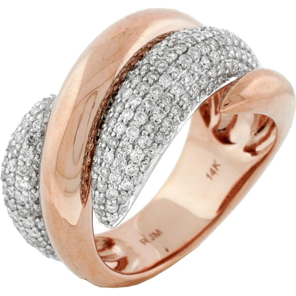 Royal 14K Rose Gold Diamond Ring - 1.45 Carat Round Diamond