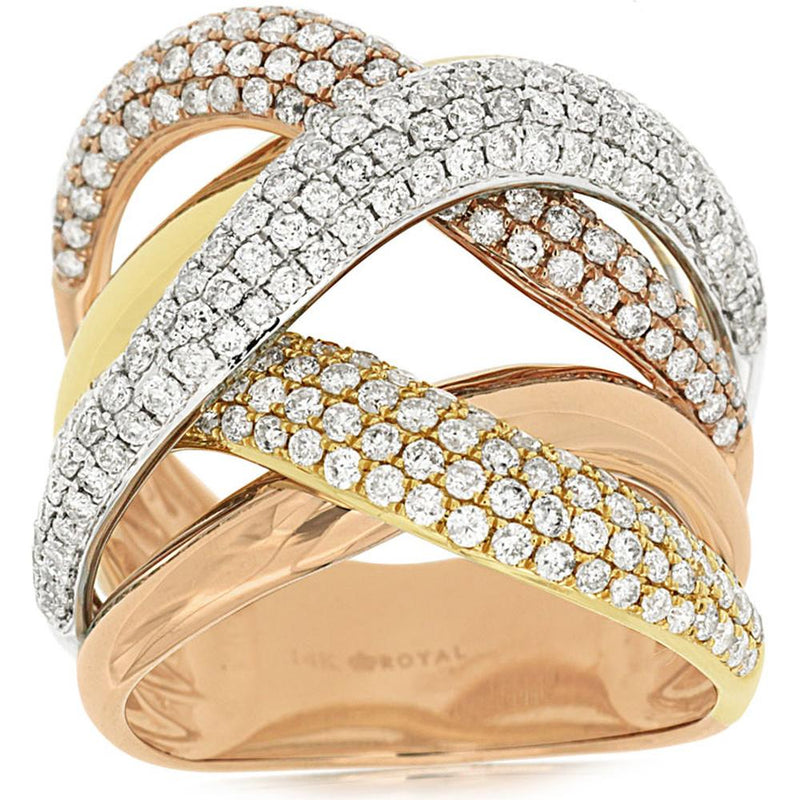 Royal 14K Rose Gold Diamond Ring - 1.98 Carat