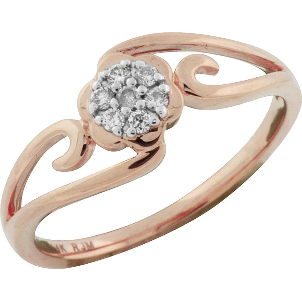 Royal 14K Rose Gold Diamond Ring - Timeless Elegance