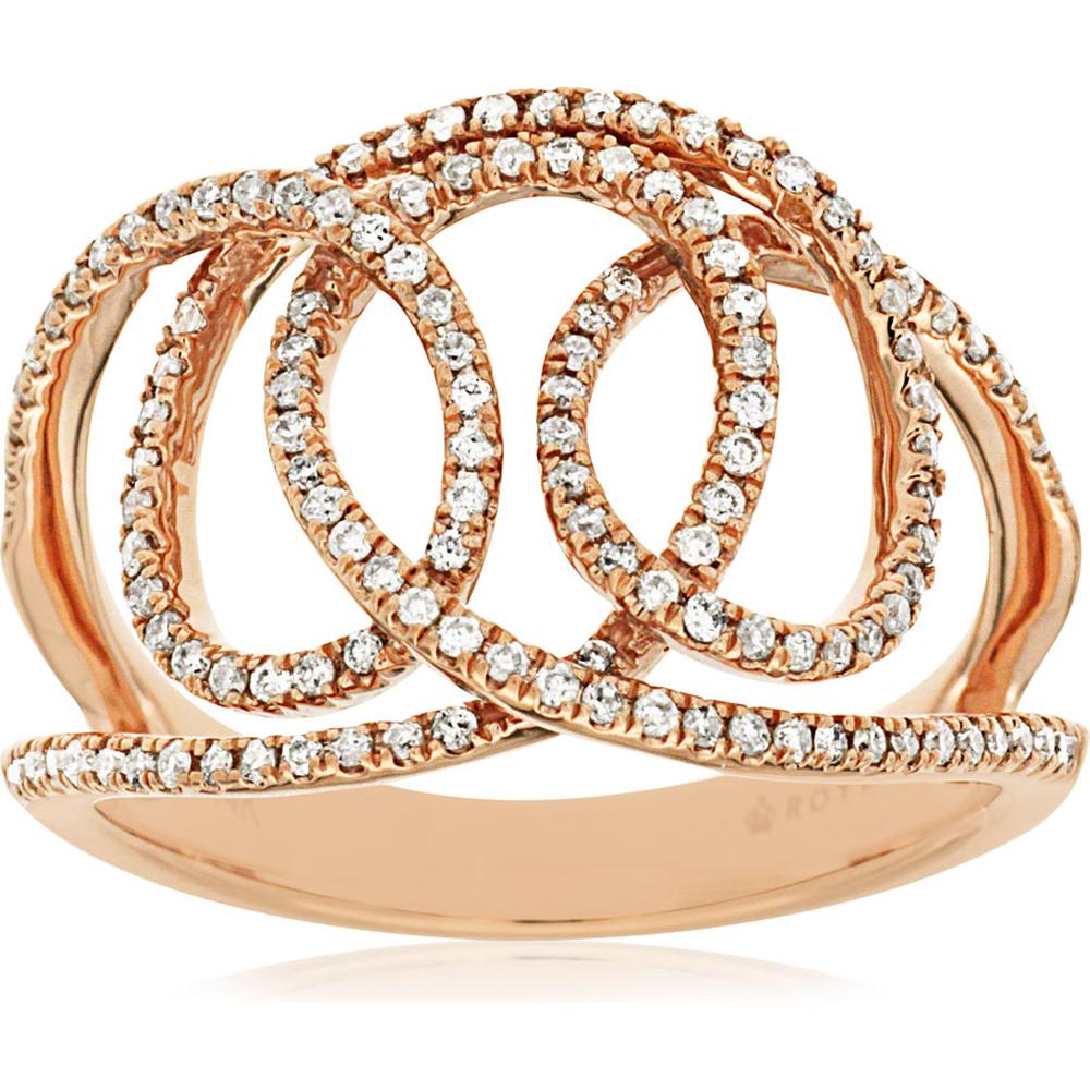 Royal 14K Rose Gold Diamond Ring - Timeless Elegance with 0.40 Carat Diamond